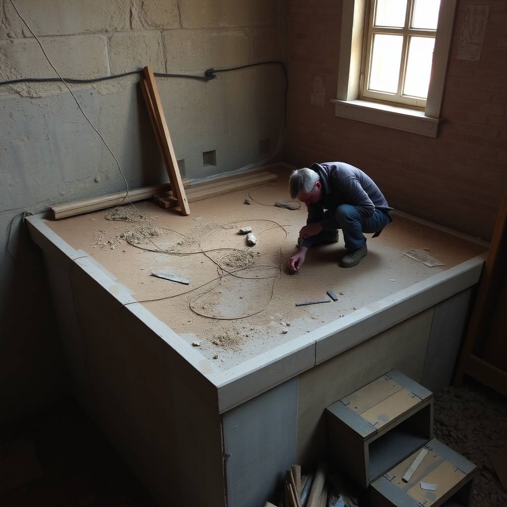 Fondations et plateforme (illustration)